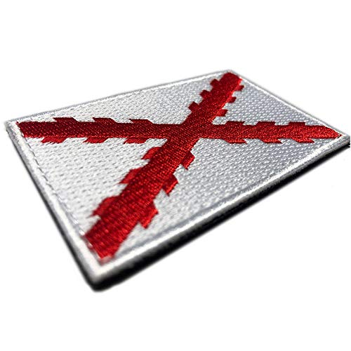 Bandera Cruz de Borgoña 100% Bordado - Escudo bordado - Parches Ropa - Parches Militares - Tercios Españoles - Imperio Español - 80 x 50 mm