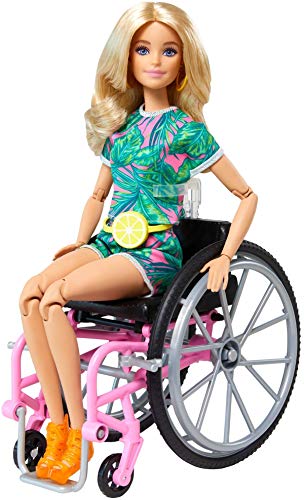 Barbie Fashionista Muñeca con Silla de Ruedas, Multicolor, 3+ Años