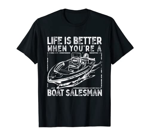 Barco vendedor camisa divertido barco ventas regalo Camiseta