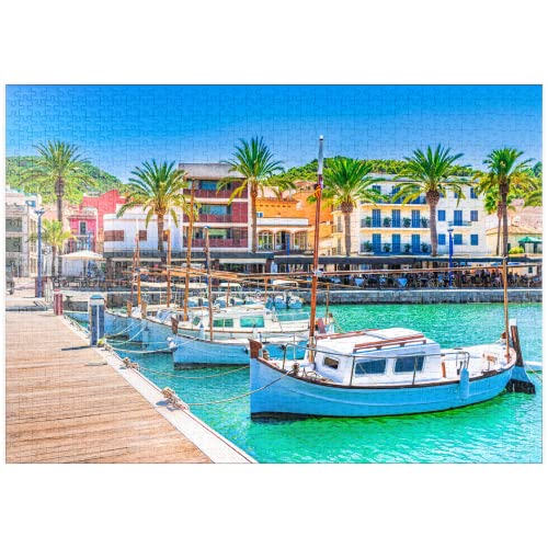 Barcos En El Muelle De Port De Andratx. Mallorca, España - Premium 1000 Piezas Puzzles - Colección Especial MyPuzzle de Puzzle Galaxy