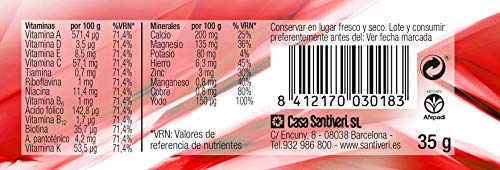 Barritas energéticas de Santiveri sabor cacao (16 barritas de 35 gr cada una) con alto aporte de hidratos de carbono de rápida absorción (Estuche con 16 barritas)