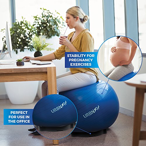Base para pelota de ejercicios, para obtener más apoyo y estabilidad para los entrenamientos o usarla como silla de oficina. Gran silla de embarazo, o uso para ejercicios, yoga, pilates y más.