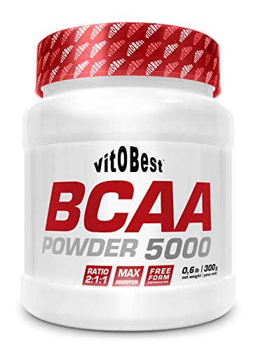 BCAA 5000 Powder - Aminoácidos Ramificados en Polvo y Cápsulas BCAA - Fuerte Recuperador Muscular - Suplementos Deportivos - Vitobest (Neutro, 300 Tablets) (Neutro, 300g)