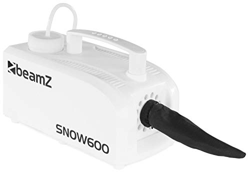BEAMZ SNOW600 - Máquina de nieve, efecto copo de nieve muy realista, no deja rastros en el suelo, mando a distancia con cable, depósito de 300 ml, fácil de transportar