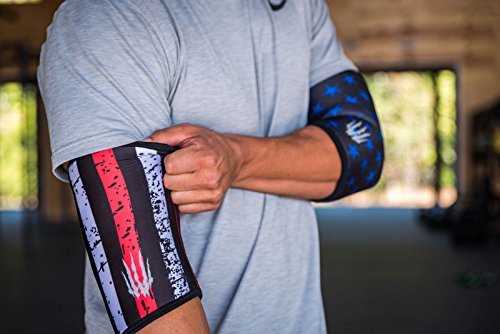 Bear KompleX Elbow Sleeves (Sold AS A Pair of 2) for Weightlifting, Powerlifting, Wrestling, Strongman, Bench Press, Cross Fitness, and More. Compression Sleeves Come in 5mm Thickness Elbow Star M