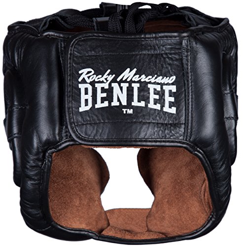BenLee Rocky Marciano Headguard - Casco Protector para Boxeo, Color Negro (Black) - L/XL