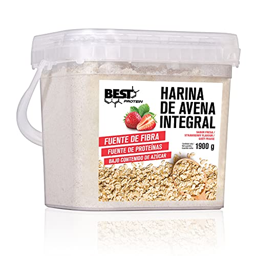 Best Protein Harina de Avena Integral - 1900 gr (Fresa)