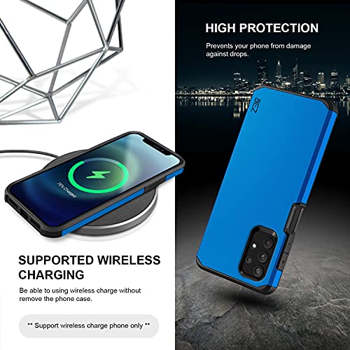 BEZ Funda Samsung A32 5G, Carcasa Protectora para Samsung Galaxy A32 5G Antideslizante Híbrida Gota Protección, Cover Anti-Arañazos con Absorción de Choque Resistente, Azul