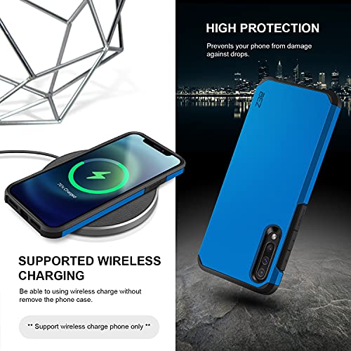 BEZ Funda Samsung A50, Samsung A30s, Carcasa Protectora para Samsung Galaxy A50 / A30s Antideslizante Ultra Híbrida Gota Protección, Cover Anti-Arañazos con Absorción de Choque Resistente, Azul