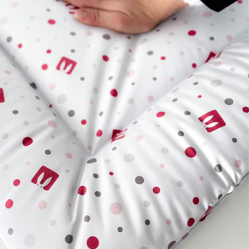 Bianconiglio Kids ® FLAFFI - Cambiador de bebé para cambiador y superficies planas, 60 x 60 cm (electrodomésticos y muebles para habitación y baño) (rojo pastel)