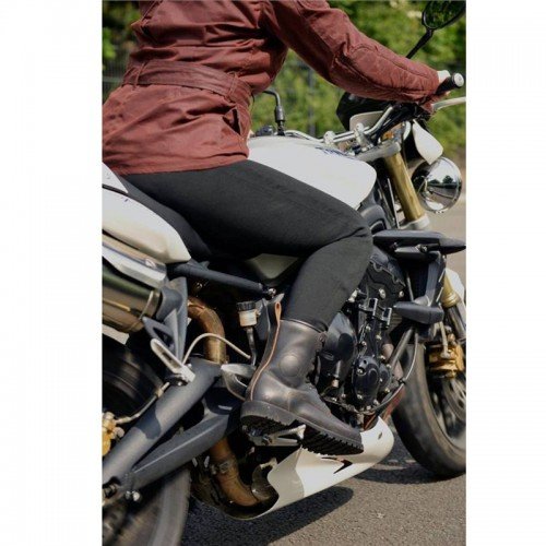 Bikers Gear Australia Leggings Protectores de Motocicleta con Forro Kevlar para Mujer, con Armadura CE extraíble, Color Negro, Talla 18