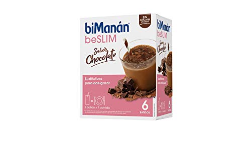 BiManán beSLIM - Batido Sustitutivo Sabor Chocolate, para ayudarte a controlar tu peso - 6 Unidades, 300g
