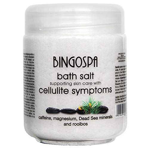 BINGOSPA sal de baño contra la celulitis, estrías, tensión muscular con minerales del Mar Muerto, Rooibos y magnesio - 550g