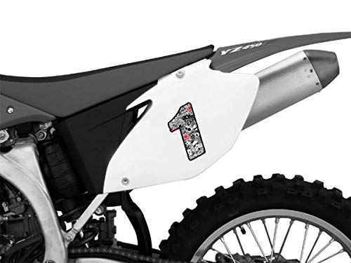 Biomar Labs® Número 1 DC Bomb Calavera Vinilo Adhesivo Pegatina Coche Auto Motocross Moto Sport Start Racing Tuning N 341