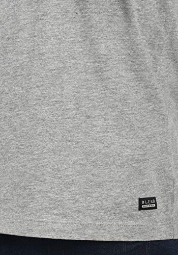 BLEND Dopper Camiseta De Manga Larga Estampada Longsleeve para Hombre, tamaño:S, Color:Stone Mix (70813)