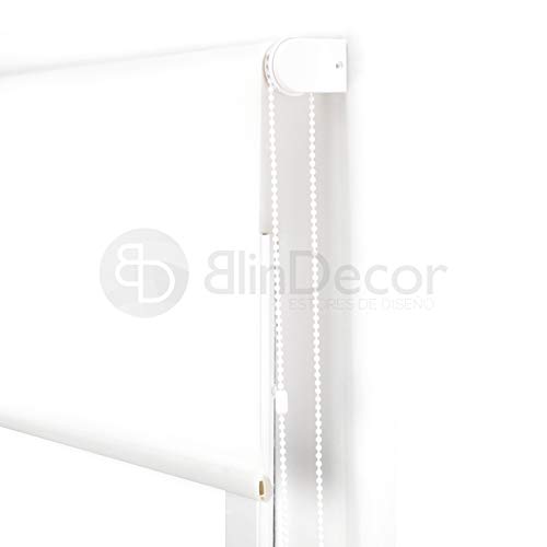Blindecor Ara Estor enrollable translúcido liso, Blanco óptico, 100 x 175 cm, Manual