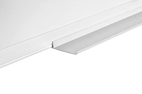 BoardsPlus - Pizarra blanca magnética con marco de aluminio y bandeja, 90 x 60 cm