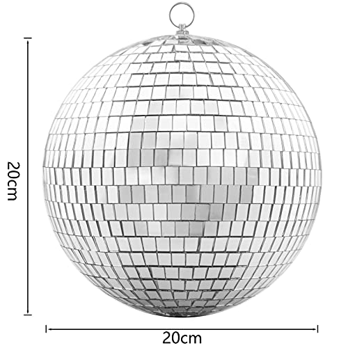 Bola de espejo -20CM Cool and Fun Silver colgante fiesta bola de discoteca