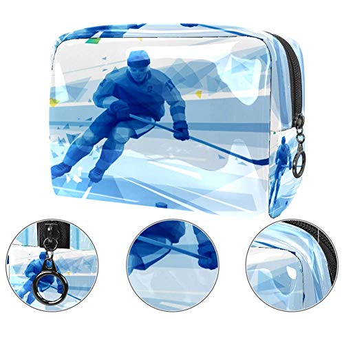 Bolsa de maquillaje portátil con cremallera bolsa de aseo de viaje para mujeres práctico almacenamiento bolsa de cosméticos pista de hielo