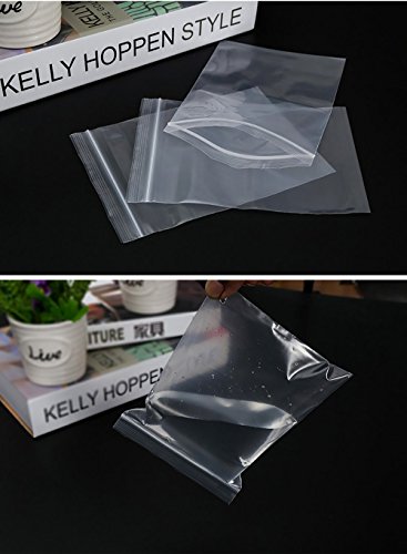 Bolsas de plástico transparentes que se pueden volver a sellar bolsa de cierre de cremallera reutilizable fuerte engrosamiento y duradero prensa para cerrar 35x45cm 20PCS Grande