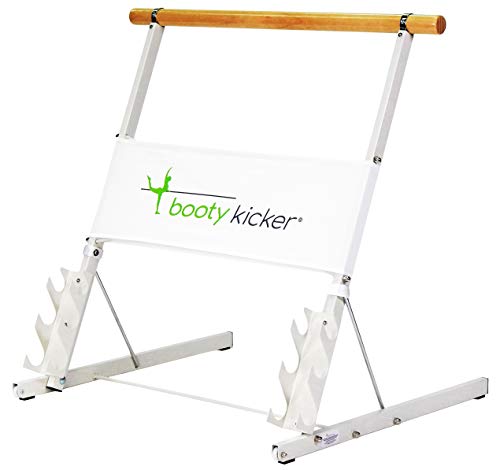 Booty Kicker - Barra de ejercicio en casa, plegable, portátil, almacenable, diseño angular fuerte para empujar, tirar, equilibrio y ballet, perfecto para entrenamientos de barra.