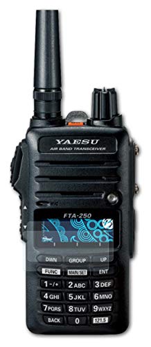 Bruni Película Protectora Compatible con Yaesu FTA-250L Protector Película, Claro Lámina Protectora (2X)