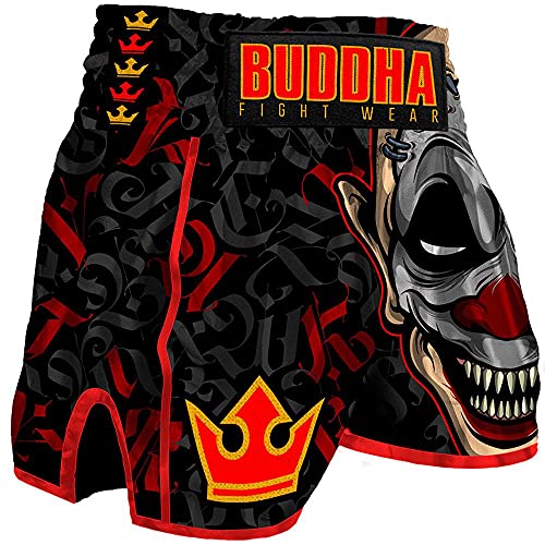 Buddha Fight Wear. Short Retro Crew Especialmente diseñado para el Kick Boxing, Muay Thai, K1 o Cualquier modalidad de Deportes de Contacto. Talla M (50-60 Kg)