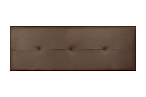 Cabecero de Cama Modelo CÓRDOBA tapizado en Polipiel Azahar. Altura 50cm.para Cama de 180 (Medidas 190x50X5) en Color Chocolate.Pro Elite.