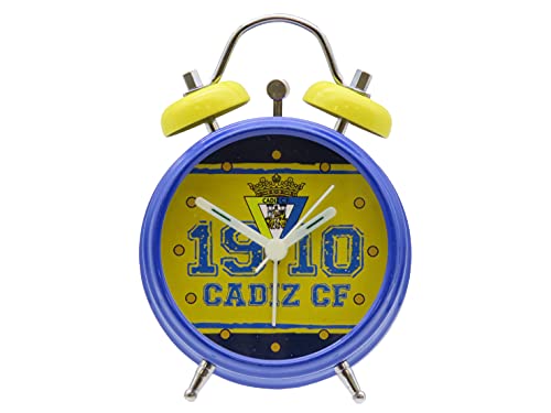 Cádiz Club de Fútbol, Reloj Despertador Electrónico, Campanas, Producto Oficial Cádiz, Color Rojo (CyP Brands)