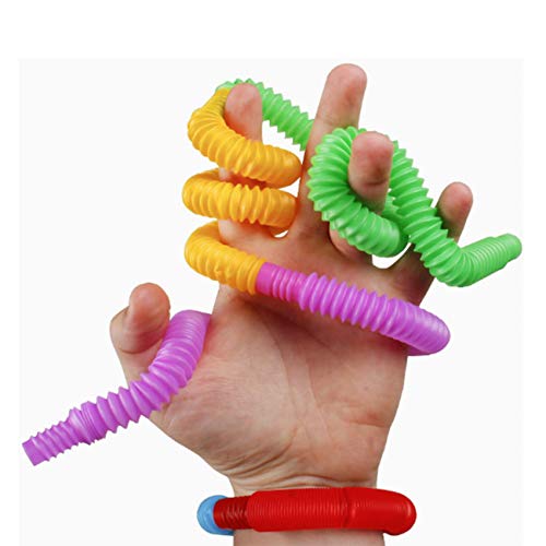 CaLeQi Mini tubo Sensorial Juguetes Educativos para Niños interesantes Juguetes Elásticos Divertidos para Aliviar el Estrés TDAH Juguetes Creativos para niños y niñas con Autismo y de 8 Piezas