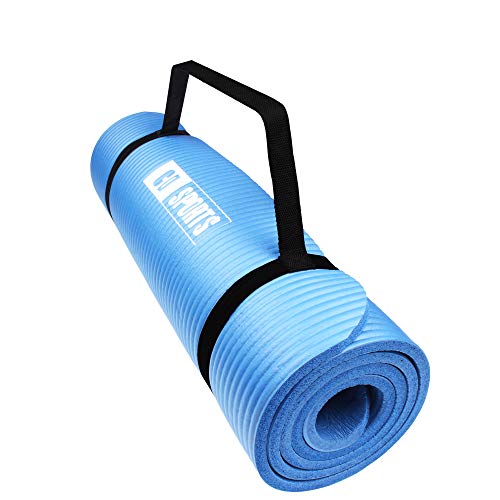 CalmaDragon 85611 Esterilla para Yoga NBR, Colchoneta Antideslizante, Ideal para Pilates, Ejercicios, Fitness, Gimnasia, Estiramientos (Azul, 183 x 60 x 1 cm)