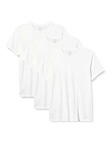 Calvin Klein S/S Crew Neck 3PK, Camiseta para Hombre, Blanco (White), L