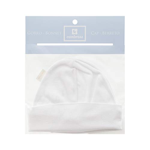 Cambrass 12894 - Gorro de tricot para recién nacidos, talla 52 cm, color blanco