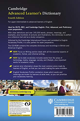 Cambridge Advanced Learner's Dictionary with CD-ROM. Fourth Edition.