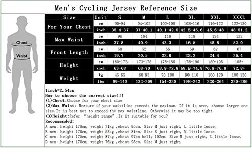 Camiseta de ciclismo para hombre, de secado rápido, con 3 bolsillos, reflectante S-3XL, Hombre, 6, XL for Chest42.5-45.6",Max Waist46.5"