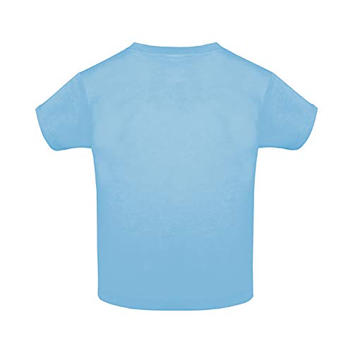 Camiseta de Colores con Manga Corta para Bebés - Prenda de algodón 100%, cómoda, Suave, cálida y Tacto Agradable (Azul, 24 Meses)