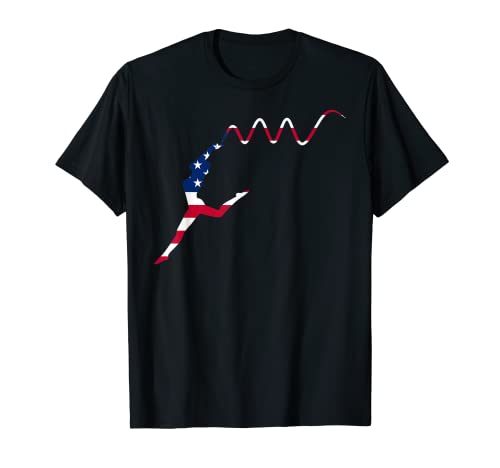 Camiseta de gimnasia artística bandera del equipo USA 2021 Camiseta