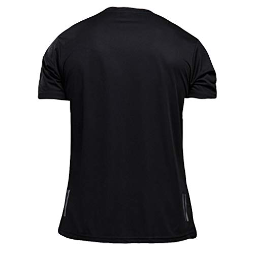 Camiseta Hombres O-Cuello Verano Casual Aptitud Deporte Secado Rápido Respirable Blusa Superior