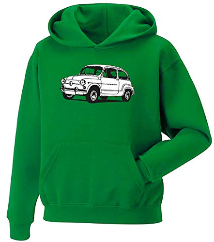 Camisetas EGB Sudadera Adulto/Niño Seat 600 ochenteras 80´s Retro (Verde, XL)