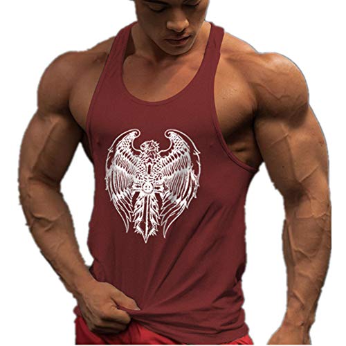 Camisetas Elástica de Fitness sin Mangas Tank Top Gym para Hombre Sin Mangas Gym Fitness Sport Culturismo Camisa