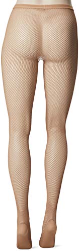 Capezio Professional Fishnet Seamless Tight Medias, Mujer, Toasted Almond, Extra Large