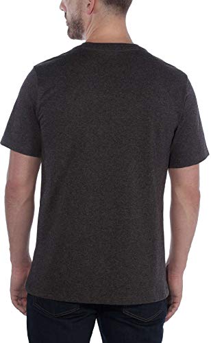 Carhartt Workwear Solid T-Shirt Camiseta Funcional de Trabajo, Carbon Heather, L de los Hombres