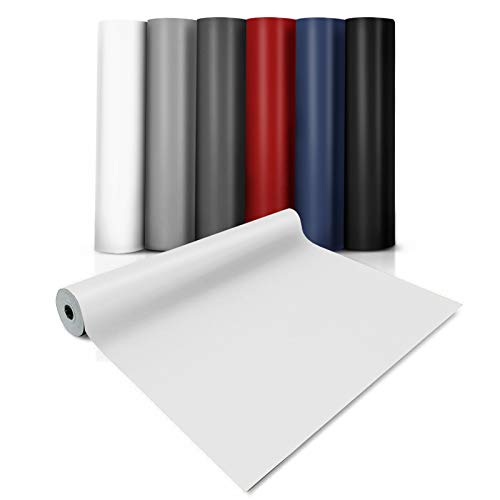 casa pura® CV Expotop - Suelo de PVC extra resistente a la abrasión (espumado), color blanco, superficie estructurada, se vende por metros (100 x 100 cm)