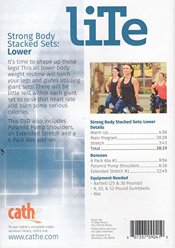 Cathe Friedrich LITE Series (Low Impact Training Extreme) Body Stacked Sets: Lower