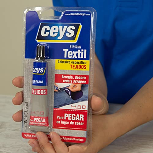 Ceys - Pegamento Textil - Adhesivo específico tejidos - Textilceys - Blister 30 ML