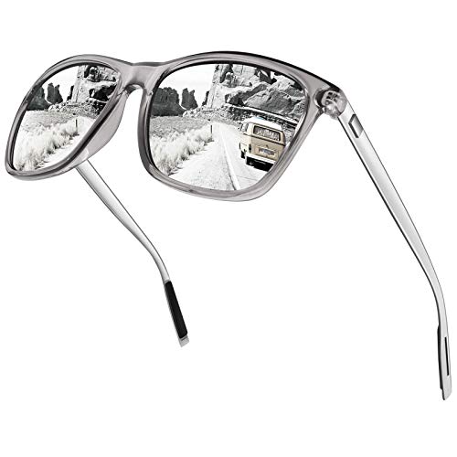CGID cuadradas Retro Deportivas Diseñador Gafas de sol clásicas para hombres y mujeres Gafas de sol polarizadas Tonos Gafas Al-Mg Metal Templádos Ultra Light 100% UV400 Protección MJ33