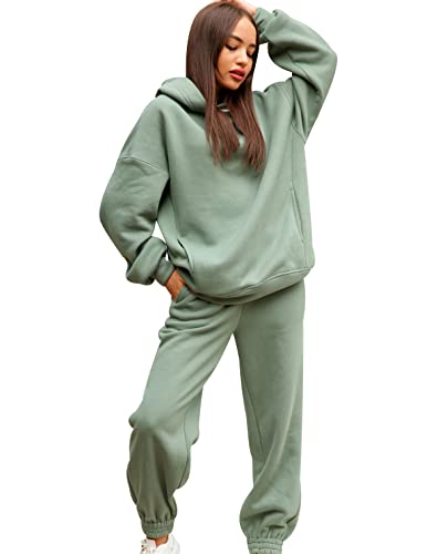 Chandal Mujer Talla Grande Conjunto Chándal Mujer Completo Loungewear Set Chandal Deportivo Deporte Tallas Grandes Señora Largo Tracksuit Women Chandals Mujer Invierno Chandales Mujeres Ancho Verde S