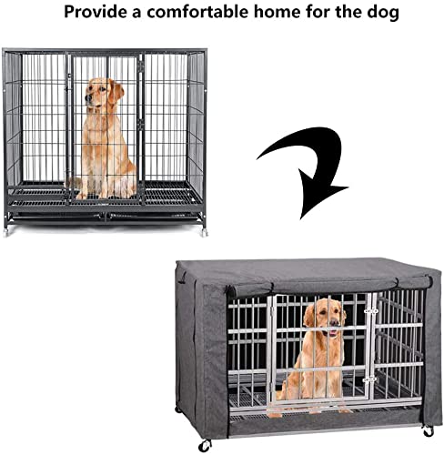 chengsan Cubierta de cajón para perro, duradera y resistente al viento, cubierta de jaula para mascotas proporcionada para la protección interior y exterior (36 pulgadas, cajón no incluido)