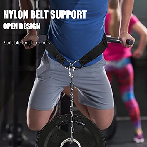 Cinturón de inmersión de fitness ajustable con cadena de hierro Cinturón deportivo de levantamiento de pesas Cinturones de entrenamiento Cinturones de entrenamiento de potencia