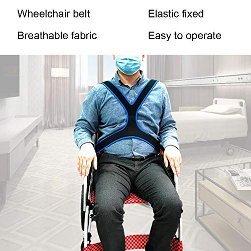 Cinturón de silla de ruedas, cinturón de fijación de silla de ruedas transpirable Correa de arnés Cinturón de silla de ruedas elástico antideslizante para ancianos Cinturón de sujeción abdominal